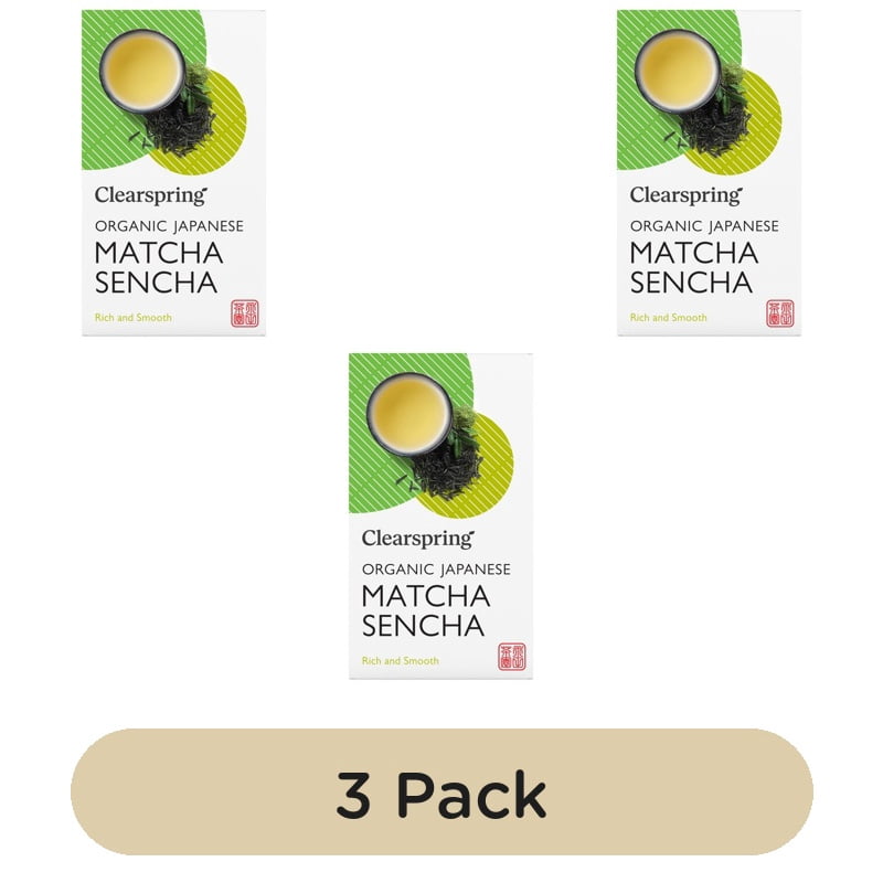 Clearspring Organic Matcha Green Tea Bags 20's, British Import (Pack of 3)