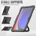 thumbnail image 5 of for Samsung Galaxy Tab S10 Plus/S9 FE+/S9+ Case 12.4 inch, 360 Rotating Shockproof Cover with Stand, Handle, Shoulder Strap (SM-X820/X810/X610), Black, 5 of 7