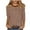 Brown, variant on HomeGardon 3/4 Length Sleeve Womens Tops,Womens Shirts Fashion Women's Casual Print Round Neck T-shirt Blouse,S-XXXXXL