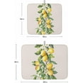 thumbnail image 3 of Kitchen Drying Mat for Counter Watercolor Lemon Green Leaves on Linen Absorbent Dish Mats Foldable Microfiber Drainer Pad Summer Fruit Plate Holder Mat for Countertop Sink Decor, 3 of 6