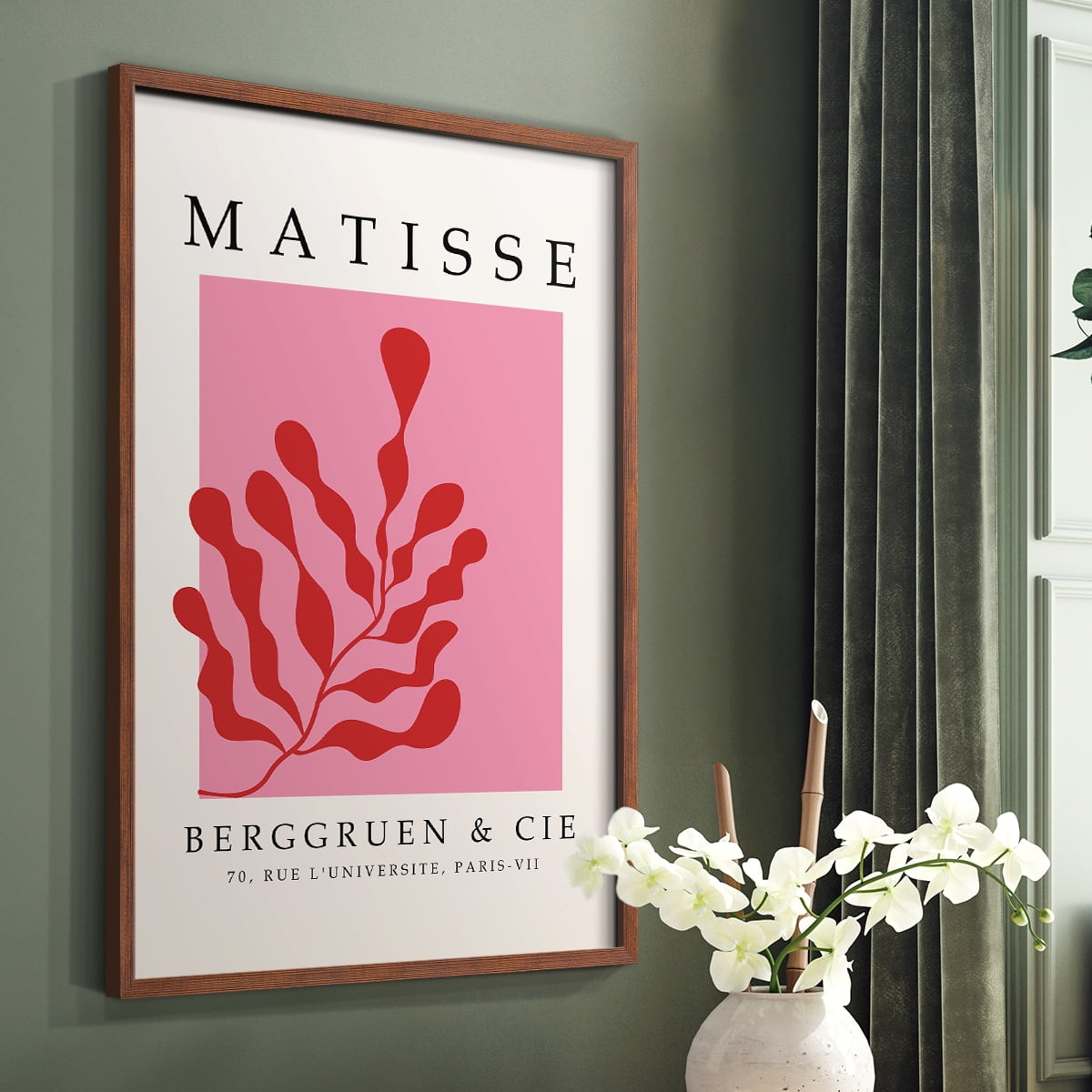 Matisse CCCXXXVII in Brown Solid Wood 22 x 28 Framed Print