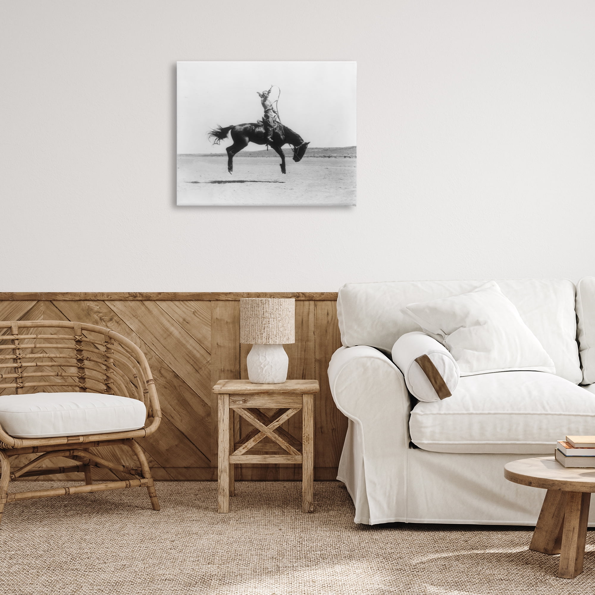 Stupell Industries Galloping Rodeo Cowgirl Animals Photography Wrapped Canvas Art Print Wall Art, 30 x 24