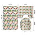 thumbnail image 3 of White Christmas Gnome Pattern Bathroom Rugs Sets 3 Piece,Toilet Cover Set,Absorbent Non Slip Bathroom Mats Sets with U-Shaped Contour Rug Toilet Rug Set, 3 of 5