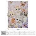 thumbnail image 4 of Orinice Adorable Kitten Blanket Cute Cat and Butterfly on Lavender Throw Blankets Gifts for Girls Women Adults Lightweight Soft  Cozy for Sofa Couch Bed Room Travel Birthday Decor   40x50in, 4 of 6