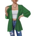 thumbnail image 4 of ORUYROP Womens Sheer Kimono Jacket Lightweight Cardigan Blouse Loose Fit Beach Swimsuit Cover Up, 4 of 5