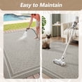 thumbnail image 6 of SIXHOME Outdoor Rugs 8'x10', Farmhouse Bordered Patio Rug, Indoor Outdoor Polypropylene Weave Textured Carpet for Porch, Balcony, RV, Garden, Neutral Gray, 6 of 8