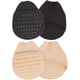 thumbnail image 1 of Zhuge 2 piezas de almohadillas para el antepié,sandalias, plantillas para tacones altos, almohadillas de esponja para los dedos (negro + complexión), 1 of 5