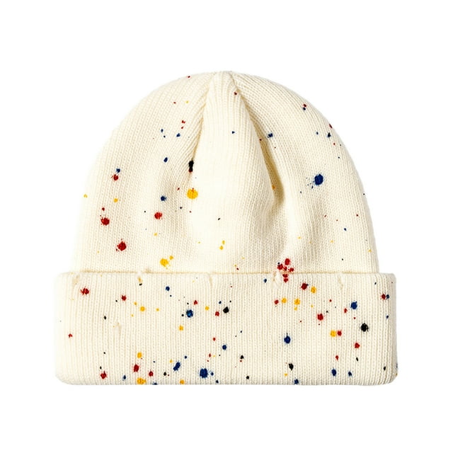 CEHVOM Men's And Women's Winter Warm Head Protection Solid Color Knitted Hat Minimalistic Cap