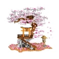 thumbnail image 2 of Bloques de construcción Yamix 1167, más piezas, romántico árbol de sakura con luz, 2 of 5