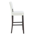 thumbnail image 5 of Pemberly Row 30" Faux Leather & Wood Bar Stool in White/Dark Espresso, 5 of 15