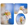 thumbnail image 1 of ABPHQTO Macro de flor de mirto de crespón blanco Juego de alfombras de baño de 3 piezas Alfombra de baño Alfombra de contorno y tapa de inodoro ABPHQTO Cont-CHAPPLE-30060, 1 of 2