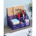 thumbnail image 5 of EasyPAG Mesh Desk Organizer with Drawer Cute Multi-functional Desktop Pencil Holder, Purple, 5 of 6