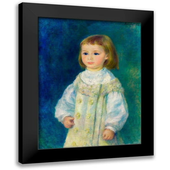 Renoir, Pierre-Auguste 12x14 Black Modern Framed Museum Art Print Titled - Lucie Berard Child in White 1883