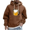 thumbnail image 2 of Sudadera con capucha para hombre, estilo casual, con cuello redondo, estampado, manga larga, blusa de poliéster, 2 of 5