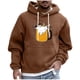 thumbnail image 2 of Sudadera con capucha para hombre, estilo casual, con cuello redondo, estampado, manga larga, blusa de poliéster, 2 of 5