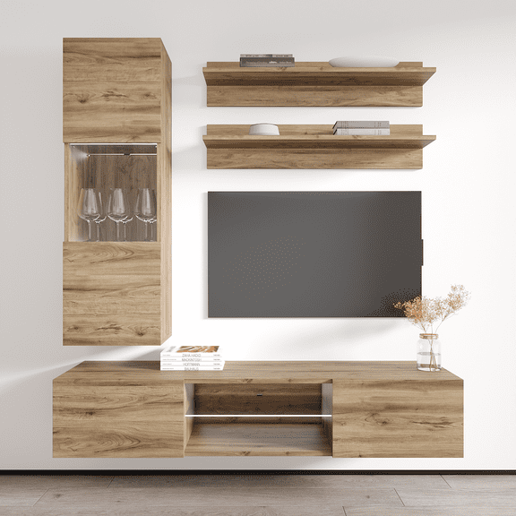 Fly H3 33TV Wall Mounted Floating Modern Entertainment Center