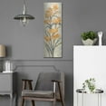 thumbnail image 5 of Luxe Metal Art 'Tall Tangerine Flowers 1' by Silvia Vassileva Metal Wall Art, 12" x 36", 5 of 9