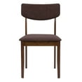 thumbnail image 4 of Chaises de salle à manger d'intérieur CorLiving Branson avec assise et dossier rembourrés et pieds en bois, noyer chaleureux (lot de 2), 4 of 9