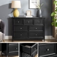 thumbnail image 4 of Leumius 7 Drawers Dresser,Modern 7 Drawers Cabinet Chest of Drawers Closet Organizers and Storage for Living Room,Bedroom,Black, 4 of 8