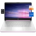 thumbnail image 4 of HP 14" HD Student Business Laptop, Intel Quad-Core N150, 16GB RAM, 256GB Storage, (128GB UFS+128GB SD Card), 1 Year Office 365, Slim Design, Webcam, HDMI, Bluetooth, WiFi, Win 11 S, Honey Lavender, 4 of 4