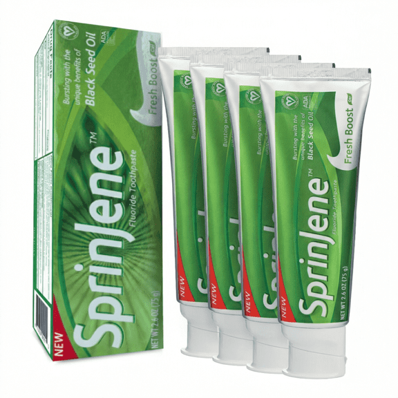 SprinJene Fresh Boost Toothpaste, ADA Accepted, 75 g, Pack of 4