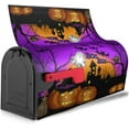 thumbnail image 3 of Halloween Scary Night Pumpkin Lanterns Mailbox Covers Magnetic Mail Cover Letter Post Box 25.5x21 in Mailwrap for Outside Garden Home Decor, 3 of 6