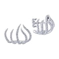 thumbnail image 2 of Pendientes curvos de circonita Xihbxyly con incrustaciones de diamantes, 2 of 3