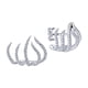 thumbnail image 2 of Pendientes curvos de circonita Xihbxyly con incrustaciones de diamantes, 2 of 3