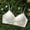 White, variant on Women Shiny Glitter Thin Adjustable Strap V Neck Seamless Wireless Bra Smooth Molded Cup Buttery Soft High Stretch Invisible Natural Lift Skin Friendly Fashion Basic Lingerie Bra Black XL