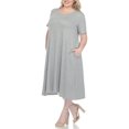 thumbnail image 4 of White Mark Casual Short Sleeve Midi Dress, Women's & Women's Plus, 4 of 5