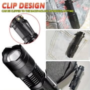 Mini Red LED Flashlight - Portable Clip On Flashlight, High Lumen Adjustable Zoom Flashlight with Clip, Aluminum EDC Flashlight for Astronomy Campi...