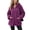 05#Purple, variant on Plus Size Womens Fuzzy Winter Coats Full Zip Oversized Lightweight Hooded Fall Jackets with Pockets Drawstring Long Sleeve Loose Outerwear Size to 4XL