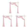 thumbnail image 3 of Ruiboury Wedding Arch Drapes Add Romantic Atmosphere With Wide Application Wedding Arch Draping Fabric Polyester Wedding Valance pink 3Set, 3 of 6