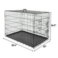 36Inch Double Door Dog Crates Folding Metal Pet Kennel Wire Cage with