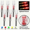 thumbnail image 1 of HLONK 6 Pcs Flèches de Tir à l'Arc Automatiques à LED 6.2mm Flèche Nock Tail -Rouge, 1 of 5