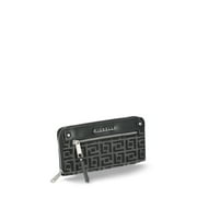 Fiorelli Women’s Kate Zipper Wallet, Black Jacquard