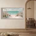 thumbnail image 6 of Beach Window Canvas Wall Art - Large Coastal Picture Landscape Canvas Prints Tropical Sea Paintings, Horizontal Summer Seascape Artwork for Living Room Bedroom, 6 of 7