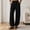 Black, variant on Women Solid Elastic High Waist Loose Cuffed Jogger Pants, Side Pockets Full Length Casual Sports Loungewear Trousers for Daily Hang-out Khaki XL(XL)