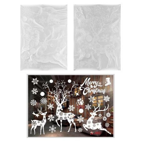 Home Decoration DIY Party Decor Creativity Christmas Window Sticker Xmas Window Static Stickers Merry Christmas STYLE 12