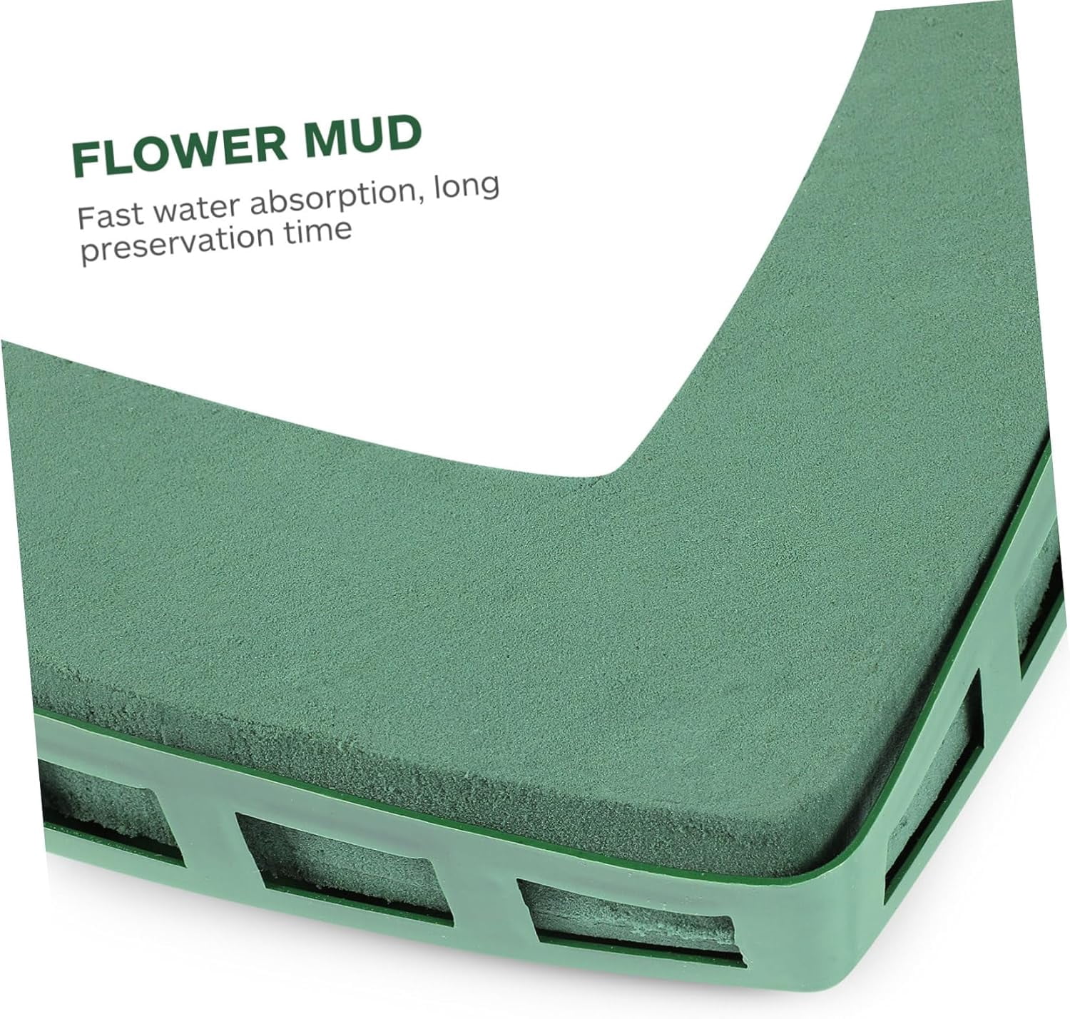 ABCISI Floral Foam Block Shaped Floral Foam Cage with Suction Cup for Fresh or Flowers, Wedding Party Decorations, Dry and Wet Flower Cage Holder for Flower Arrangement