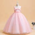thumbnail image 6 of SJLDQY Flower Girls Maxi Dress Sleeveless Tulle Princess Dress Bridesmaid Wedding Pageant Party Formal Gowns, 6 of 6