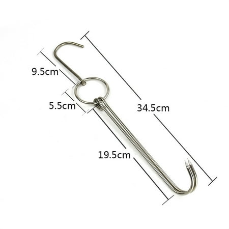 

Stainless Steel Double Meat Hooks Roast Ducks Bacons Shop Hook BBQ Grill Hanger Cooking Tools Accessories