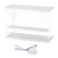 thumbnail image 1 of Estuche de exhibición transparente Uxcell, estuche de exhibición de figuras de acrílico de 2 capas, cajas de exhibición transparentes para coleccionables (luz LED cuadrada, 13x5x9" base blanca), 1 of 6