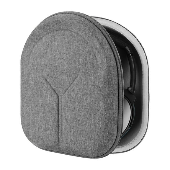 Geekria Shield Headphones Case Compatible with Boses QC Ultra, QC45, QC35 II, QC25, QC15, QCSE, SoundLink, SoundTrue Case, Replacement Hard Shell Travel Carrying Bag with Cable Storage (Grey)