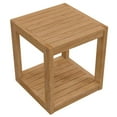 thumbnail image 3 of Carlsbad Teak Wood Outdoor Patio Side Table, 3 of 7