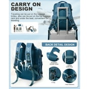 Travel Vacuum Backpack with Air Pump, Vacuum Seal Carry on Backpack for Airplanes, Vacuum Back Pack for Travel Backpack with Vacuum Compression Business Day Vacpack Backpack for Women Men Blue