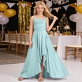 thumbnail image 2 of Gunia Pageant Dresses For Girls Ruffle Dress Asymmetrical Layered Party Gown Wedding Birthday Celebration Sundress Light Blue Dress For Girls 6-14 Years, 2 of 7
