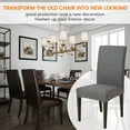 thumbnail image 7 of 4Pcs Chair Covers Stretch Dining Chair Slipcover Removable Chair Protector for Dining Room, Hotel, Ceremony, Machine Washable Small square Jacquard Knitted Fabric, 7 of 7