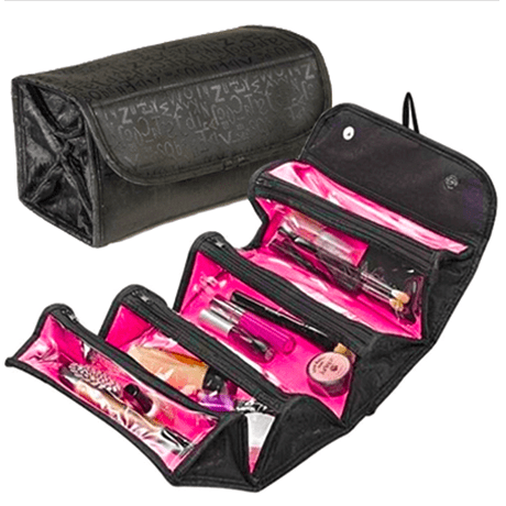 travel cosmetic bag with compartments
