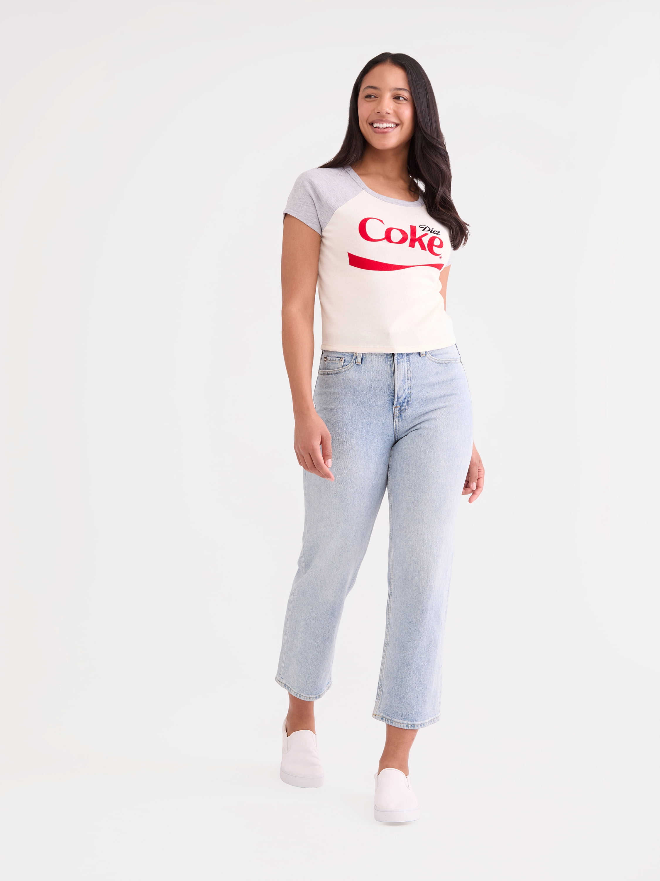 Diet Coke Women’s Graphic Baby Tee, Sizes XXS-XXL